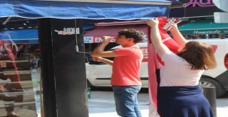 Zabıta Bayrak Asmayan Esnafları Tek Tek Uyardı