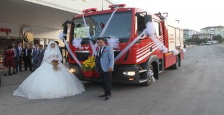İtfaiye Aracı Bu Kez Gelin Arabası Oldu