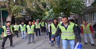 Erdekte Temizlik İşçileri Eylem Yaptı