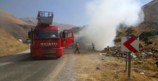 Seyir Halindeki Kamyon Alev Alev Yandı